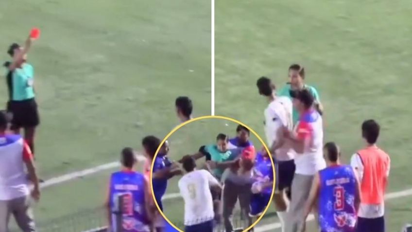 (VIDEO) Árbitra expulsa a un futbolista y este responde dándole una cachetada en Colombia