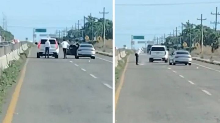 Hubo disparos: Filtran VIDEO del robo que sufrió John Milton en carretera de Culiacán