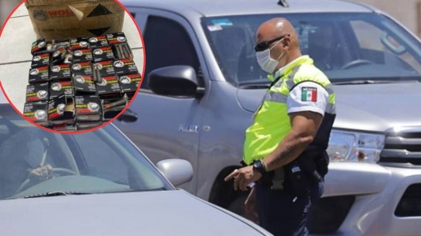 Cae conductor que buscaba cruzar de forma ilegal cartuchos de alto poder a Sonora