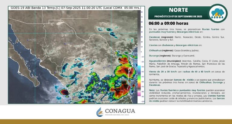 Así será el clima en Sonora este domingo. Foto: Conagua