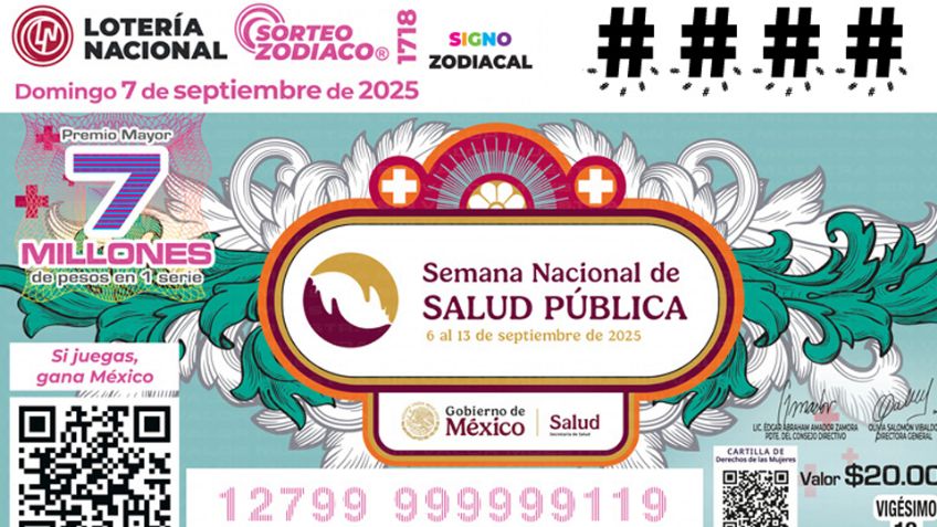 Lista COMPLETA de GANADORES del Sorteo Zodiaco No.1718 de la Lotería Nacional de HOY, domingo 7 de septiembre