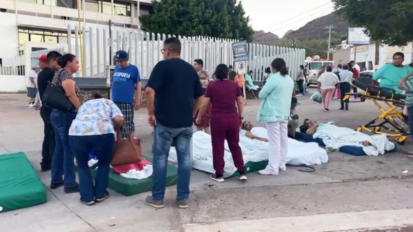 VIDEO: Evacúan hospital del IMSS en Guaymas por alerta de incendio tras cortocircuito