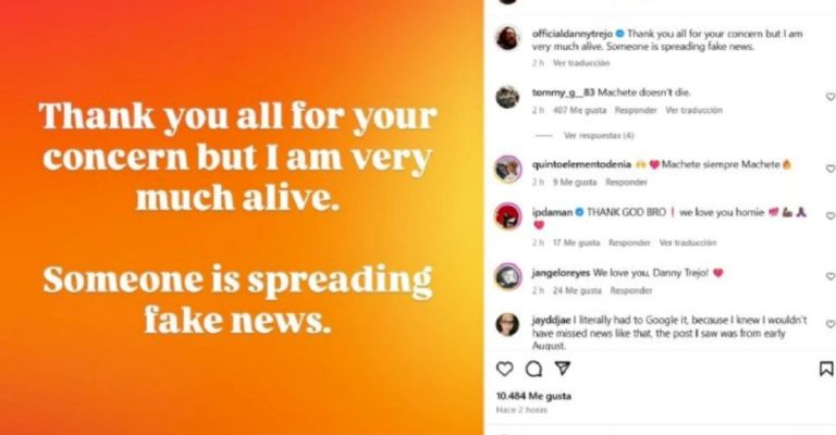 Danny Trejo es reportado cómo muerto; esto se dijo al respecto