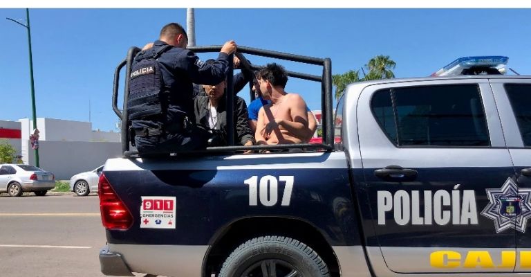 Elementos de la Policía Municipal de Cajeme efectuaron las detenciones correspondientes