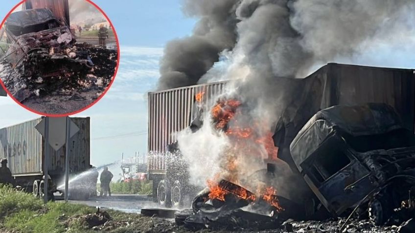 Tragedia en Guasave: Chofer pierde la vida calcinado al quedar atrapado dentro de su tráiler