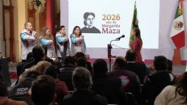 Foto que representa a Sheinbaum abandera a la delegación mexicana rumbo a Juegos Olímpicos de invierno 2026