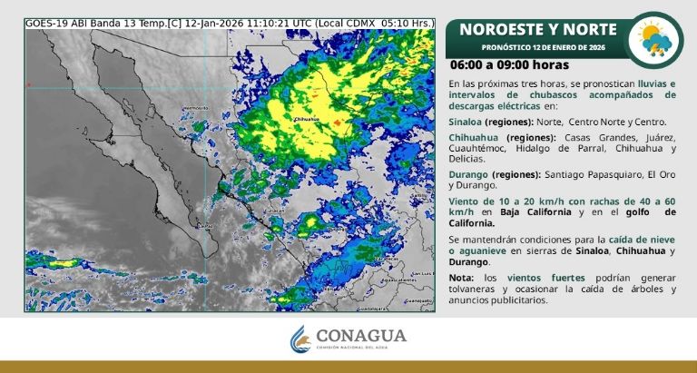 Así será el clima en México este lunes. Foto: Conagua
