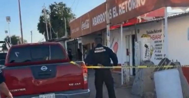 Ataca a balazos tienda de abarrotes ubicada en la comisaría de Cajeme.