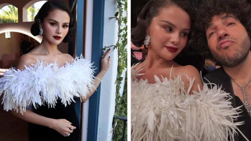 ¿Otro bebé en Hollywood? Selena Gómez y Benny Blanco provocan rumores en los Golden Globes (VIDEO)