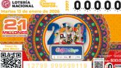 Foto ilustrativa de la nota titulada: Lotería Nacional: Lista COMPLETA de GANADORES del Sorteo Mayor No. 3997 de HOY martes 13 de enero