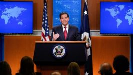 Foto que representa a Vance y Rubio reciben este miércoles en Washington a representantes de Dinamarca y Groenlandia