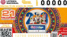 Foto que representa a Lotería Nacional: Lista COMPLETA de GANADORES del Sorteo Mayor No. 3997 de HOY martes 13 de enero