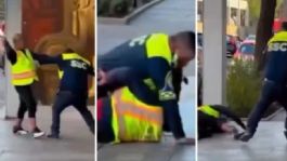 Foto que representa a VIDEO: Policía se enfrenta y somete a sujeto violento en la Línea 2 del metro en CDMX; ya se investiga