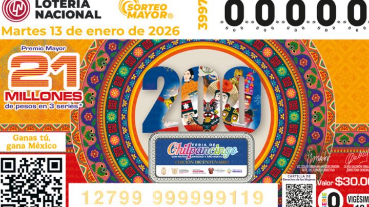 Lotería Nacional: Lista COMPLETA de GANADORES del Sorteo Mayor No. 3997 de HOY martes 13 de enero