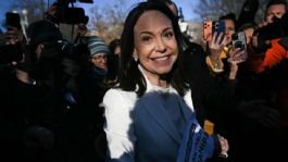 Foto que representa a María Corina Machado califica de "excelente" su reunión con Trump en Washington