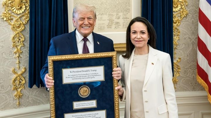 "Es un gran honor": Corina Machado le regala su Nobel de la Paz a Trump durante encuentro