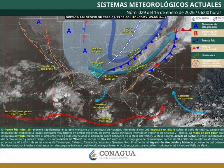 Así será el clima en México este jueves. Foto: Conagua