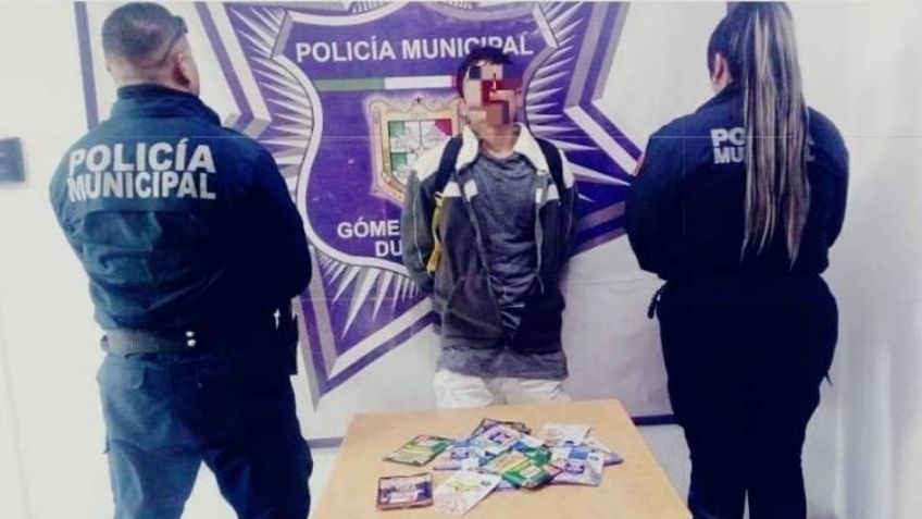 Detenido sujeto por intentar robar paquetes de atún en una tienda de conveniencia de Durango