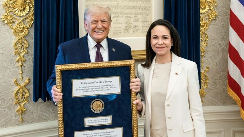 "Es un gran honor": Corina Machado le regala su Nobel de la Paz a Trump durante encuentro
