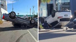 Foto que representa a Tarde de accidentes en Hermosillo: Se registran dos volcaduras de autos en menos de 2 horas