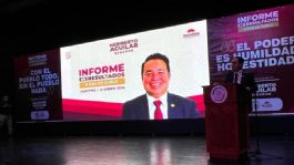 Foto que representa a "Seguiremos legislando a ras de suelo": Heriberto Aguilar Castillo al rendir su informe de resultados