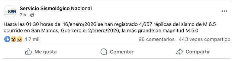 El siniestro de esta madrugada fue una réplica. Foto: SSN