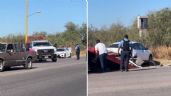 Foto ilustrativa de la nota titulada: Accidente al norte Ciudad Obregón: Choque entre dos automóviles provoca fuerte movilización