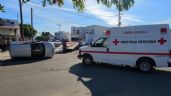 Foto ilustrativa de la nota titulada: Ignoró el alto y provocó accidente: Fuerte encontronazo deja un vehículo volcado en Navojoa