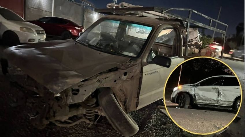 Automovilista impacta dos vehículos y luego se da a la fuga en el poniente de Ciudad Obregón