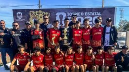 Foto que representa a Caborca hace historia: Se corona campeón estatal de futbol derrotando a Cajeme en la final