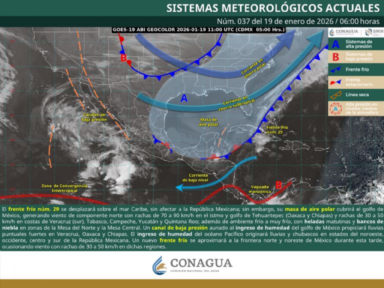 Así será el clima en México este lunes. Foto: Conagua