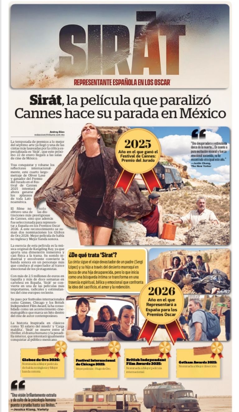 ‘Sirat’, la película multigalardonada en Cannes, hace su parada en las salas de México