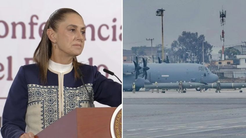 Sheinbaum aclara arribo de avión militar de EU a Toluca: No transportaba tropas, dice