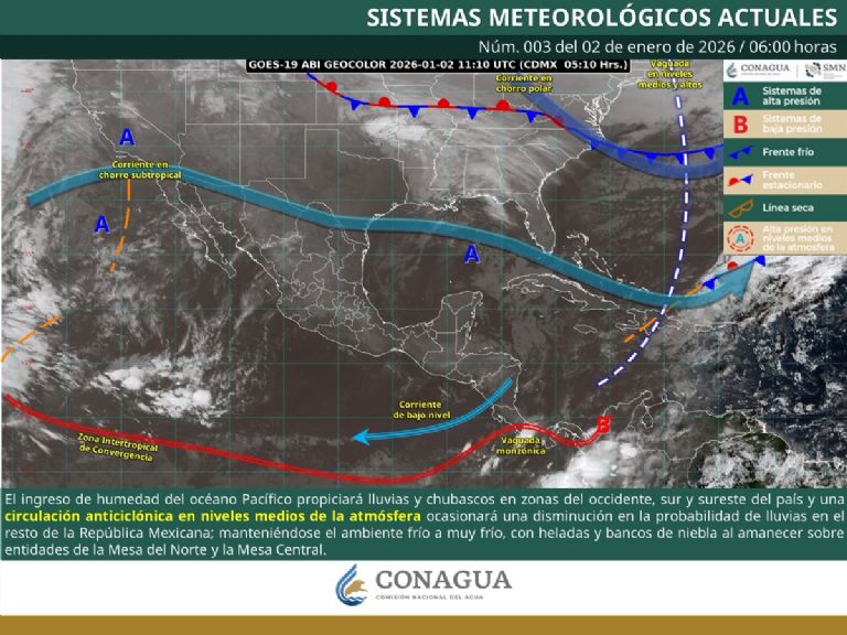 Así será el clima en México este viernes. Foto: Conagua