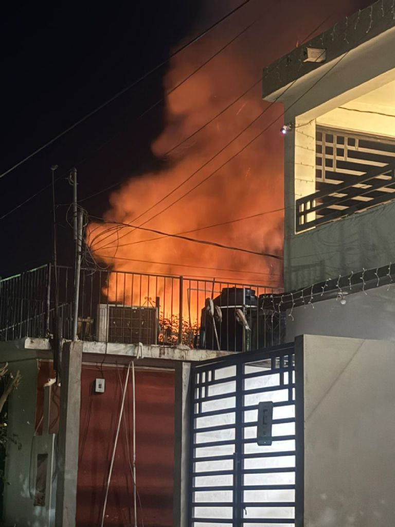Fotografía real del incendio 