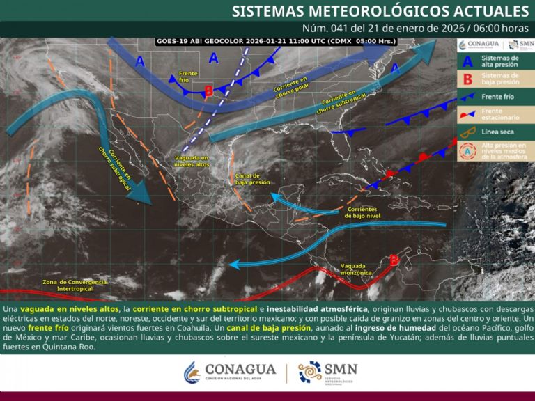 Así será el clima en México este miércoles. Foto: Conagua
