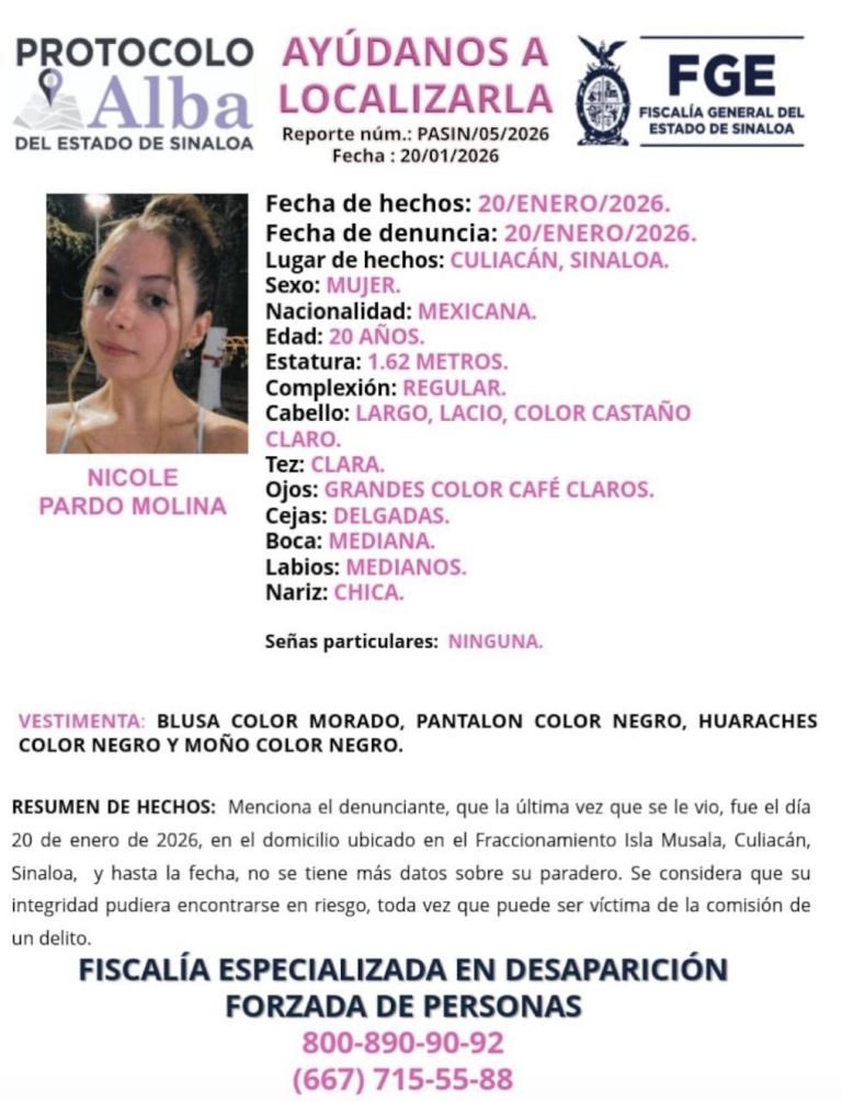 Emiten ficha de búsqueda por influencer desaparecida. Foto: Facebook