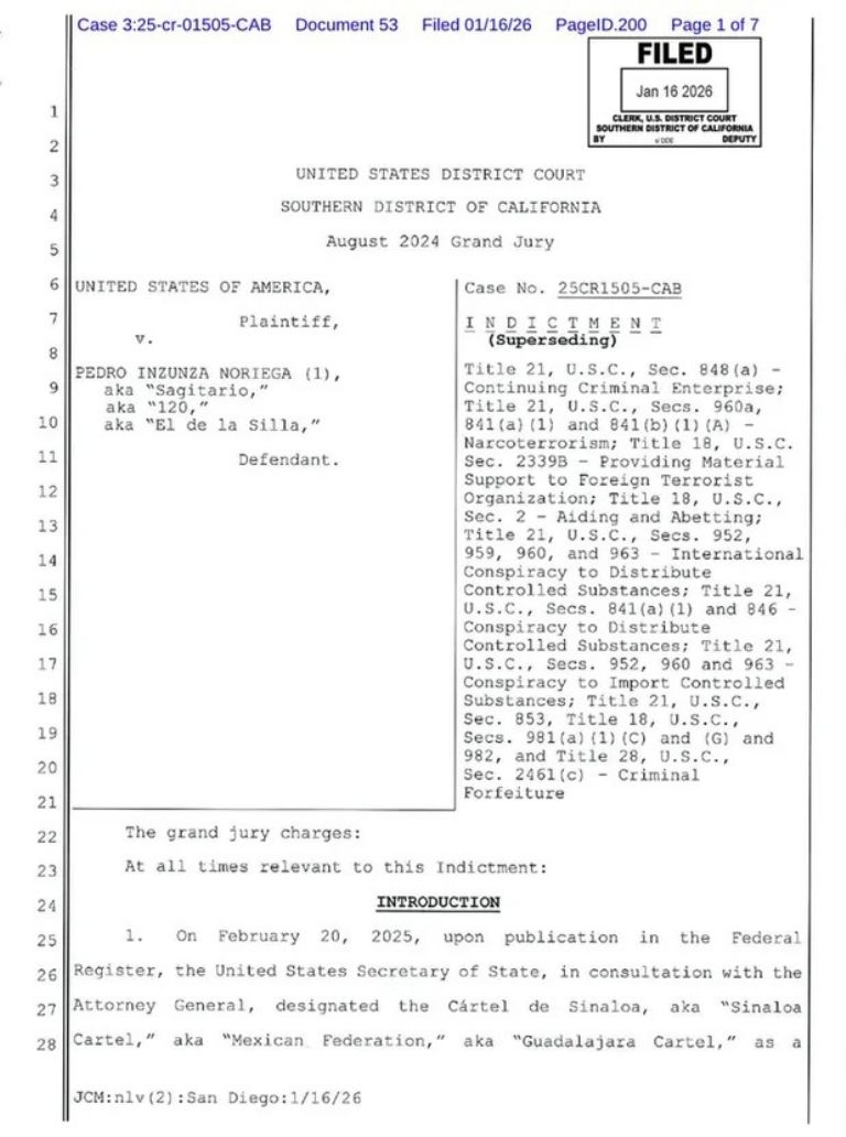  El fiscal Joshua C. Mellor sostiene que el imputado colaboró activamente con grupos terroristas ligados al tráfico de drogas