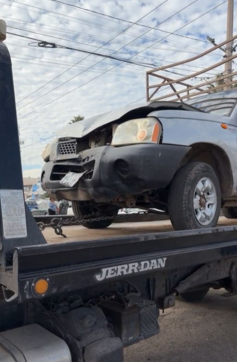Una mujer resultó lesionada tras ser atropellada en el cruce de las calles Sufragio y Yaqui en Ciudad Obregón