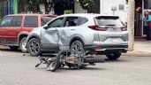 Foto ilustrativa de la nota titulada: Motociclista termina en el hospital tras chocar contra vehículo en el Centro de Ciudad Obregón
