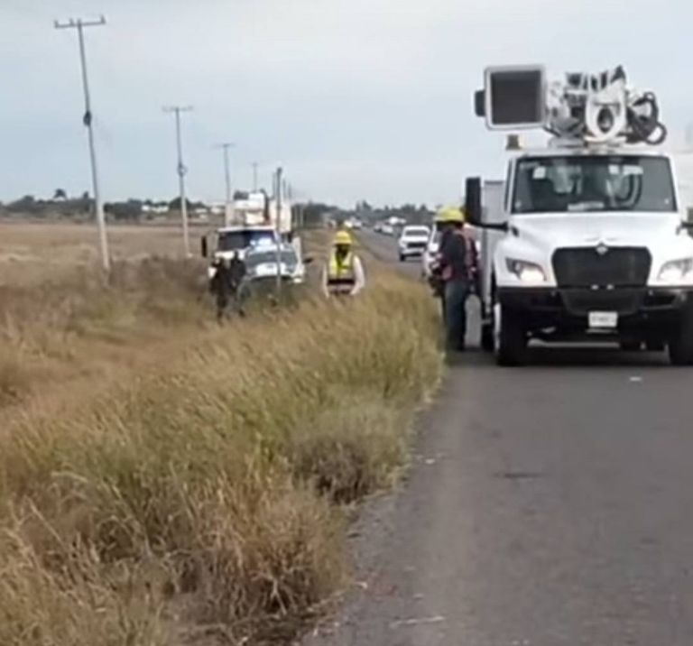 Un hombre perdió la vida de manera trágica al recibir una descarga eléctrica en una torre de alta tensión en Huatabampo