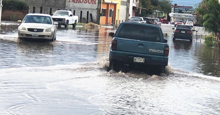 Las lluvias del fin de semana afectaron principalmente las vialidades y las obras de infraestructura en zonas como la colonia Primero de Mayo