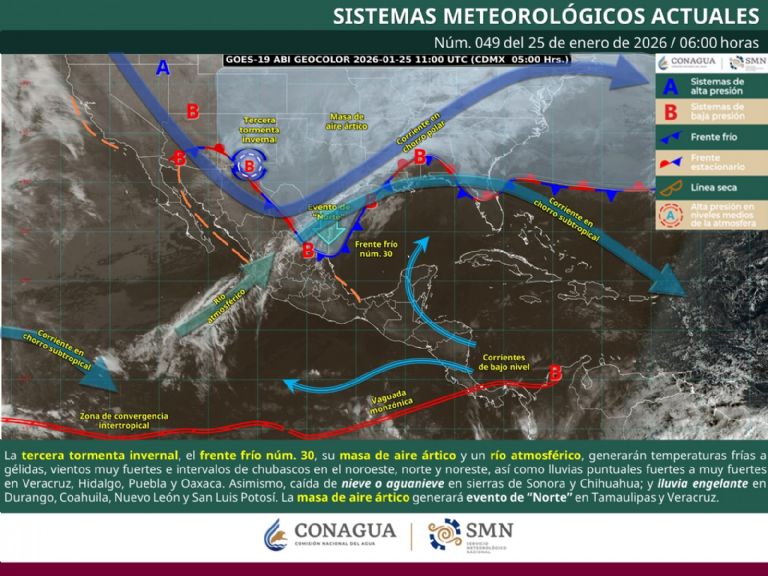 Así será el clima en México este domingo. Foto: Conagua