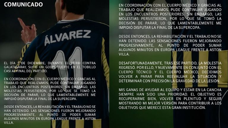 Comunicado sobre la lesión de Edson Álvarez