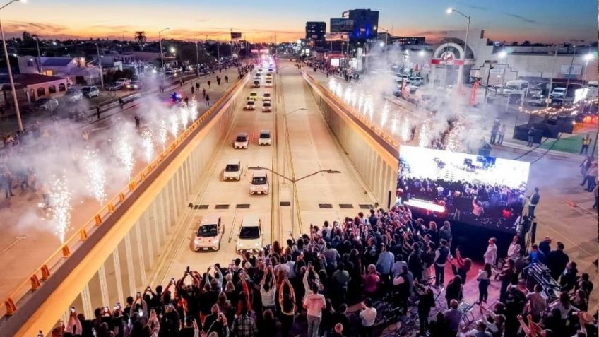 Antonio Astiazarán inaugura paso a desnivel en el cruce de los bulevares Colosio y Solidaridad