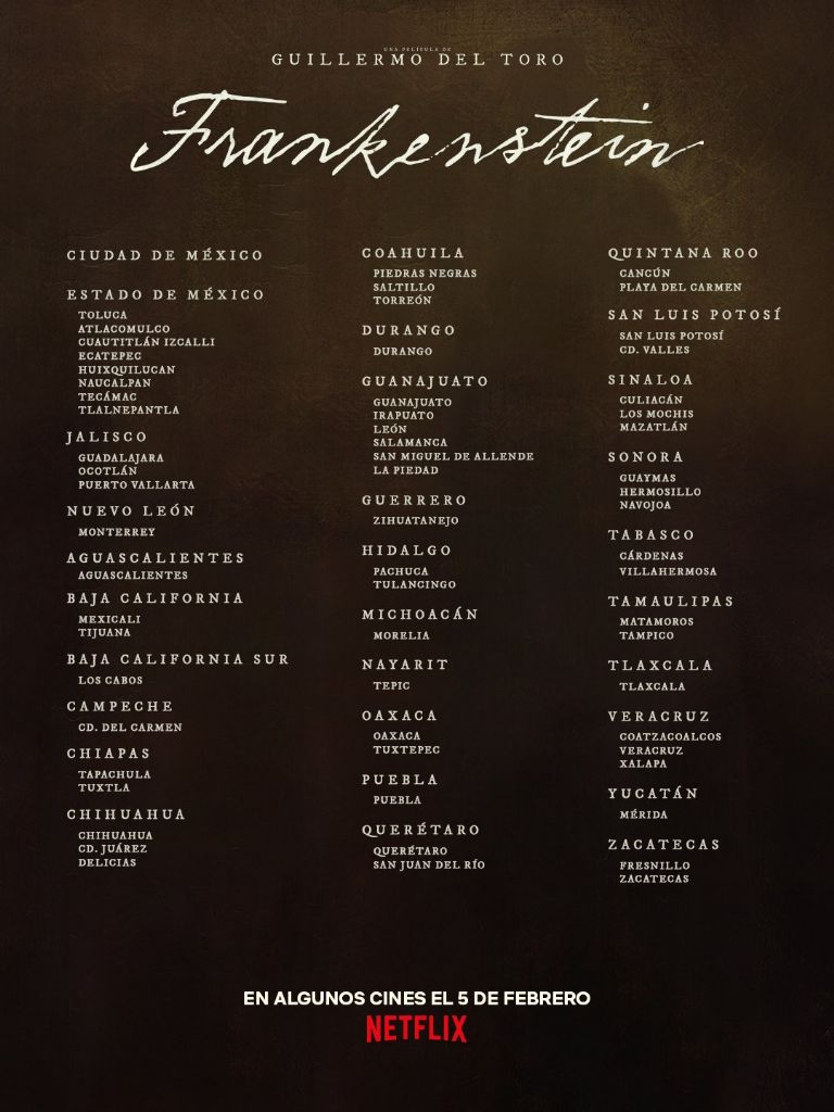 Reestrenarán 'Frankenstein' de Guillermo del Toro en Sonora. Foto: Facebook