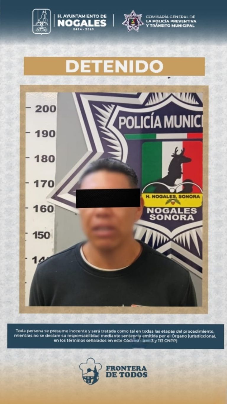 Cumplimentan orden de aprehensión en el sector de Las Pilas de Nogales, Sonora.