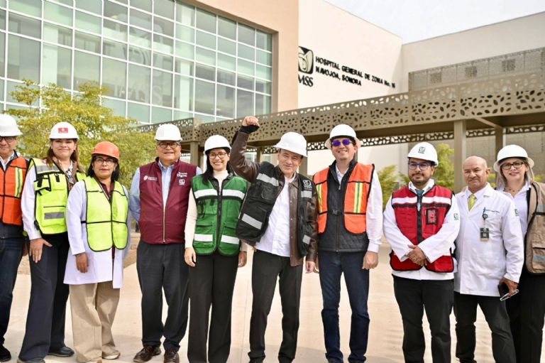 Alfonso Durazo supervisa avances del nuevo hospital del IMSS en Navojoa; tiene más del 95% de avance