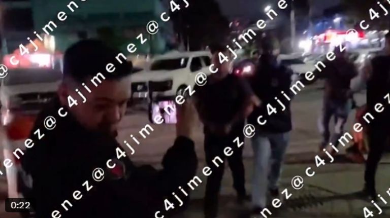 Captura de pantalla del video de su detención 