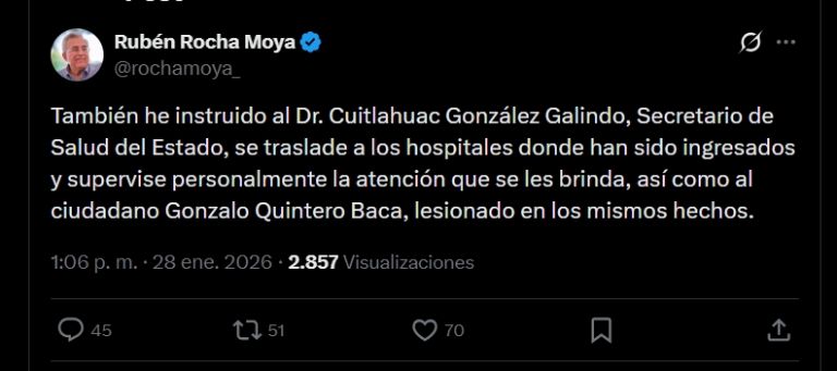 Publicación de Rubén Rocha 